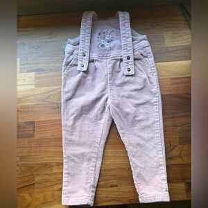 🌸 Jamie Kay Pink Corduroy Overalls • Adjustable Straps • Size 1yr 🌼